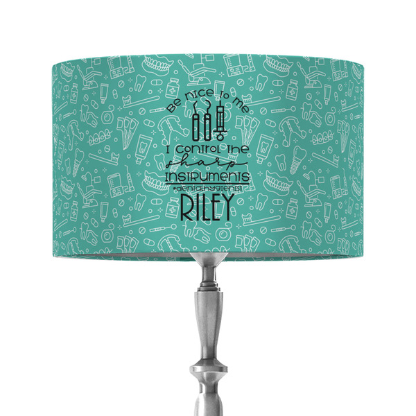 Custom Dental Hygienist 12" Drum Lamp Shade - Fabric (Personalized)