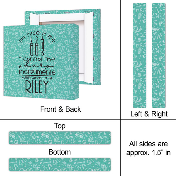 Dental Hygienist 12x12 - Canvas Print - Approval