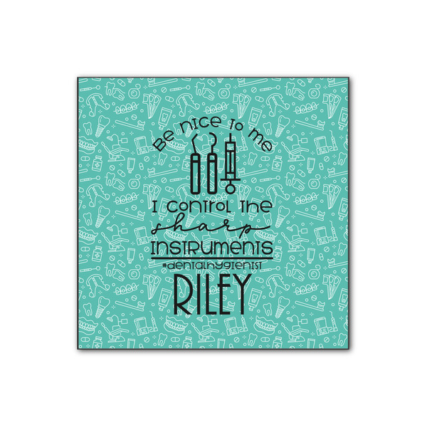 Custom Dental Hygienist Wood Print - 12x12 (Personalized)