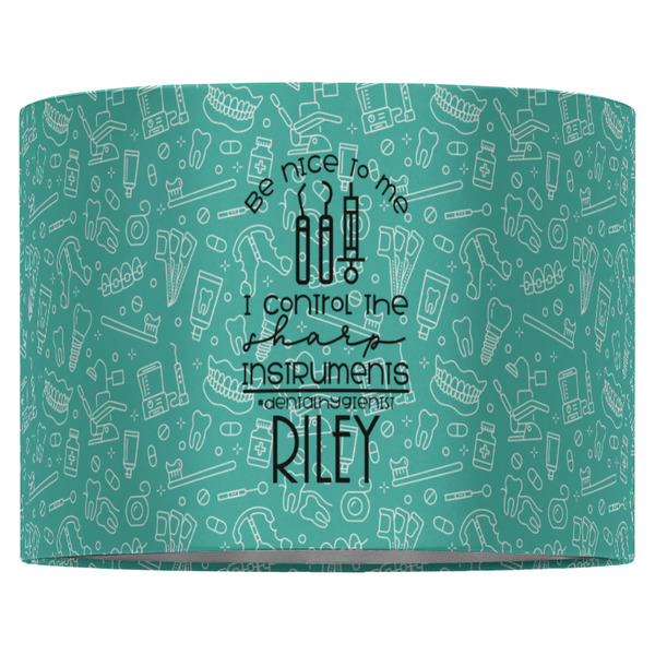 Dental Hygienist 16" Drum Lampshade - FRONT (Fabric)