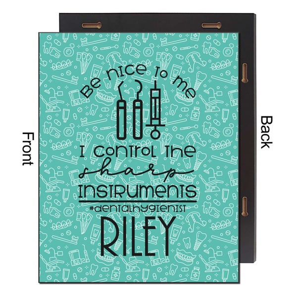 Dental Hygienist 16x20 Wood Print - Front & Back View
