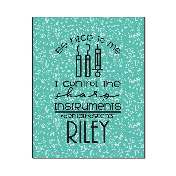Custom Dental Hygienist Wood Print - 16x20 (Personalized)