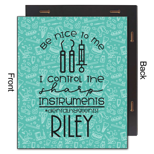 Dental Hygienist 20x24 Wood Print - Front & Back View
