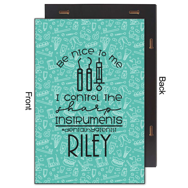 Dental Hygienist 20x30 Wood Print - Front & Back View