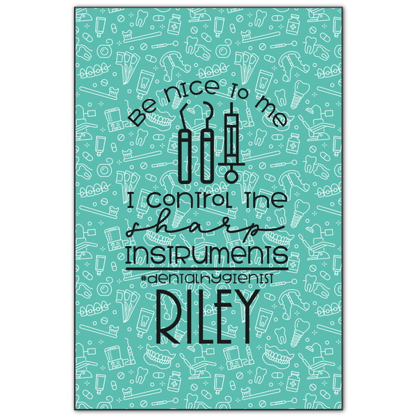 Custom Dental Hygienist Wood Print - 20x30 (Personalized)