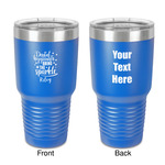 Dental Hygienist 30 oz Stainless Steel Tumbler - Royal Blue - Double-Sided (Personalized)