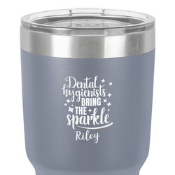 Dental Hygienist 30 oz Stainless Steel Tumbler - Grey - Double-Sided (Personalized)