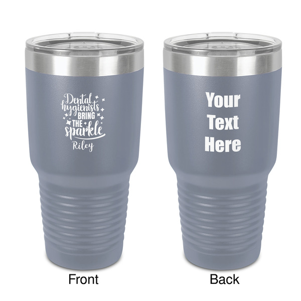 Custom Dental Hygienist 30 oz Stainless Steel Tumbler - Grey - Double-Sided (Personalized)