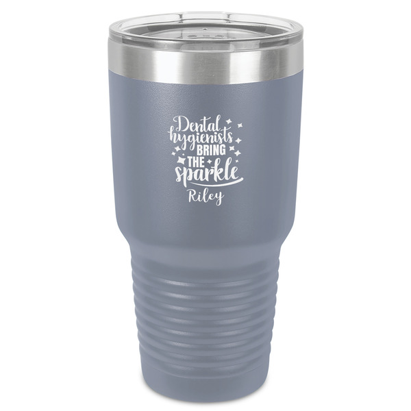 Custom Dental Hygienist 30 oz Stainless Steel Tumbler - Grey - Single-Sided (Personalized)