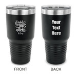 Dental Hygienist 30 oz Stainless Steel Tumbler - Black - Double Sided (Personalized)