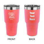 Dental Hygienist 30 oz Stainless Steel Tumbler - Coral - Double Sided (Personalized)