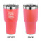 Dental Hygienist 30 oz Stainless Steel Ringneck Tumblers - Coral - Single Sided - APPROVAL