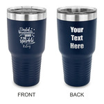 Dental Hygienist 30 oz Stainless Steel Tumbler - Navy - Double Sided (Personalized)