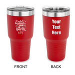 Dental Hygienist 30 oz Stainless Steel Tumbler - Red - Double Sided (Personalized)