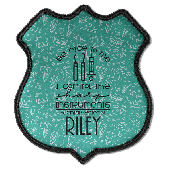 Custom Dental Hygienist Iron On Shield Patch C w/ Name or Text