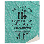Dental Hygienist Sherpa Throw Blanket (Personalized)