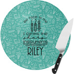 Dental Hygienist Round Glass Cutting Board - Small (Personalized)