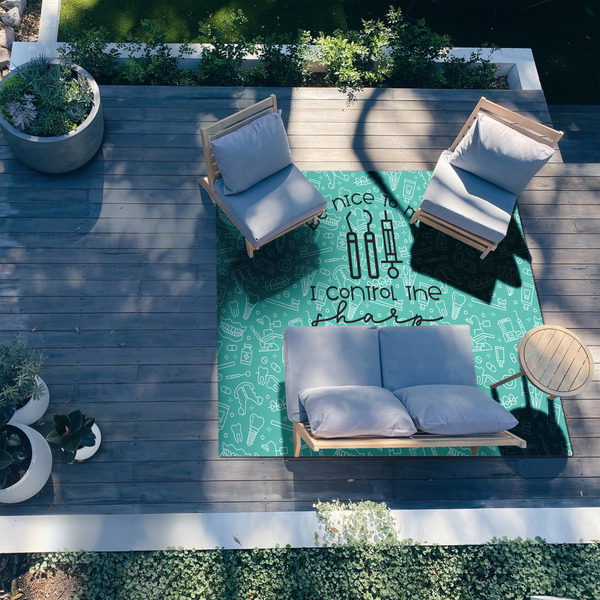 Dental Hygienist 8'x10' Patio Rug - In context