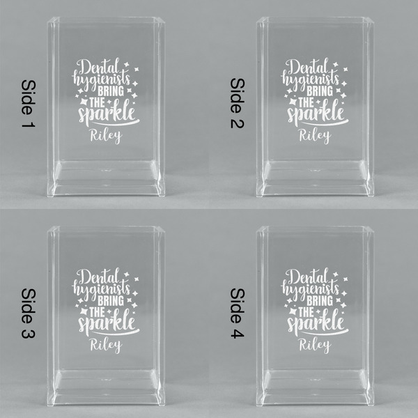 Dental Hygienist Acrylic Pen Holder - All Sides