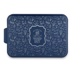 Dental Hygienist Aluminum Baking Pan with Navy Lid (Personalized)