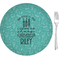Dental Hygienist Glass Appetizer / Dessert Plate 8" (Personalized)