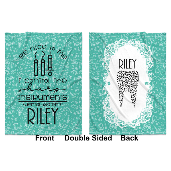 Dental Hygienist Baby Blanket (Double Sided - Printed Front and Back)