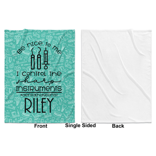 Dental Hygienist Baby Blanket (Single Sided - Printed Front, White Back)