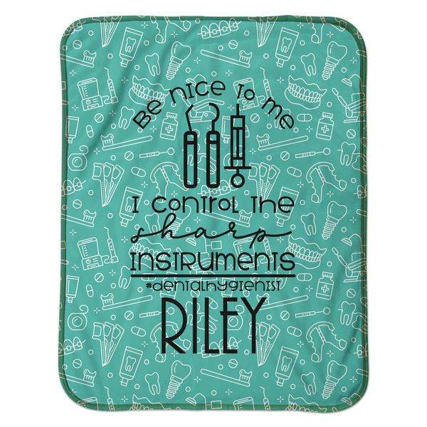 Dental Hygienist Baby Sherpa Blanket - Flat