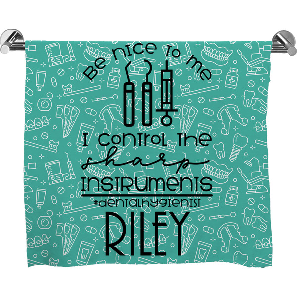 Custom Dental Hygienist Bath Towel (Personalized)