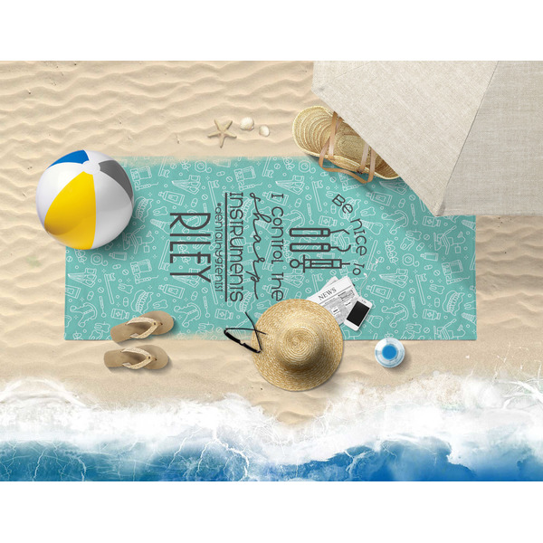 Dental Hygienist Beach Towel Lifestyle