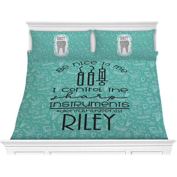 Custom Dental Hygienist Comforter Set - King (Personalized)