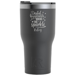 Dental Hygienist RTIC Tumbler - Black - Engraved Front (Personalized)