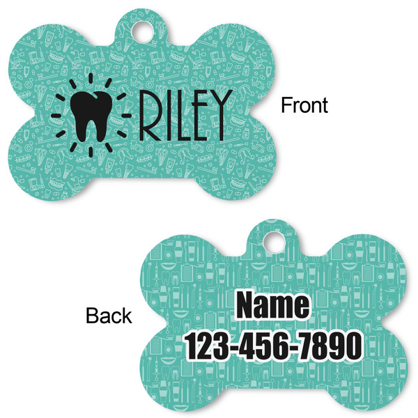Dental Hygienist Bone Shaped Dog ID Tag - Large - Approval