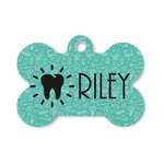 Dental Hygienist Bone Shaped Dog ID Tag - Small (Personalized)