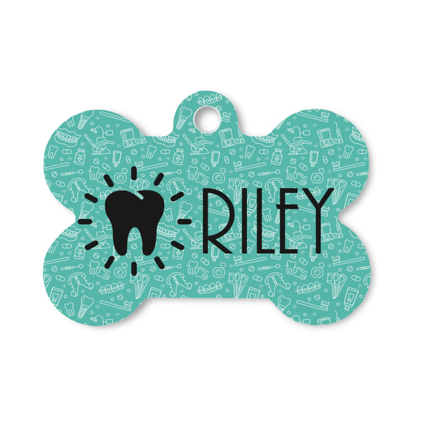 Custom Dental Hygienist Bone Shaped Dog ID Tag - Small (Personalized)
