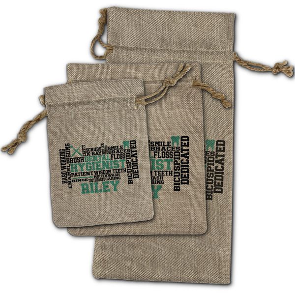 Dental Hygienist Burlap Gift Bags - (PARENT MAIN) All Three
