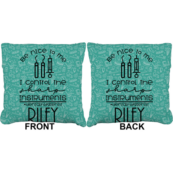 Dental Hygienist Burlap Pillow Approval