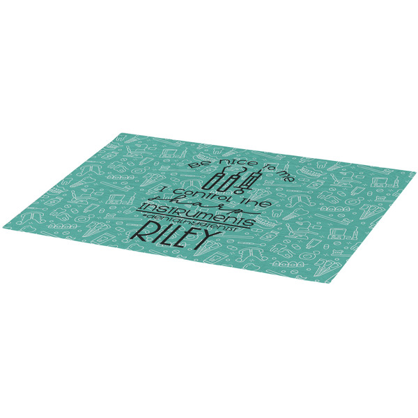 Dental Hygienist Burlap Placemat (Angle View)