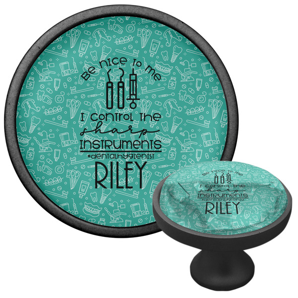 Dental Hygienist Cabinet Knob - Black - Multi Angle