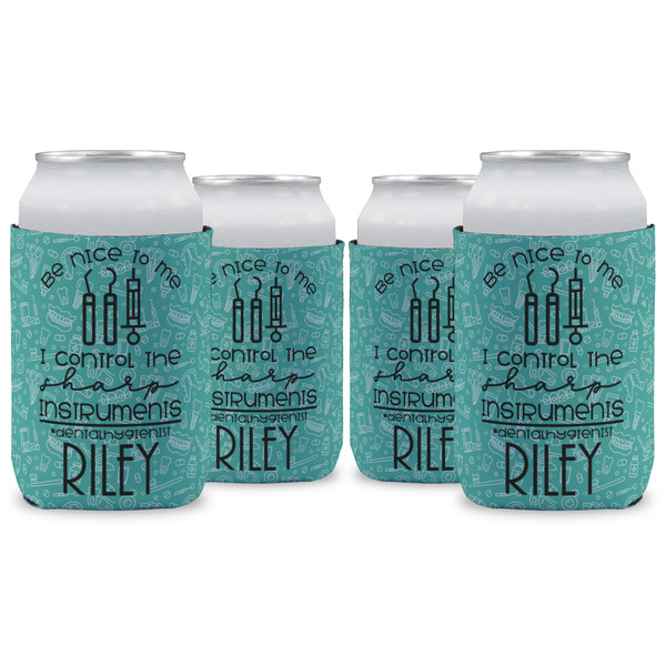 Custom Dental Hygienist Can Cooler (12 oz) - Set of 4 w/ Name or Text