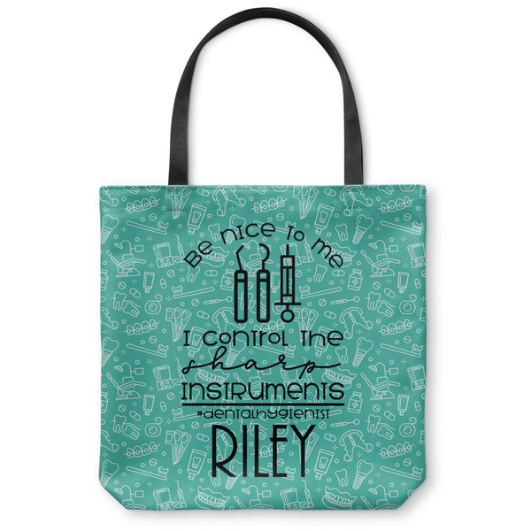 Custom Dental Hygienist Canvas Tote Bag - Large - 18"x18" (Personalized)
