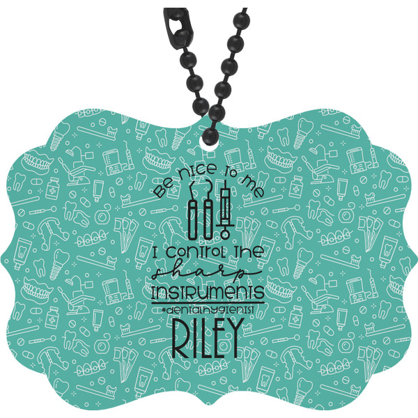 Custom Dental Hygienist Rear View Mirror Decor (Personalized)