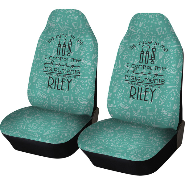 Custom Dental Hygienist Car Seat Covers (Set of Two) (Personalized)