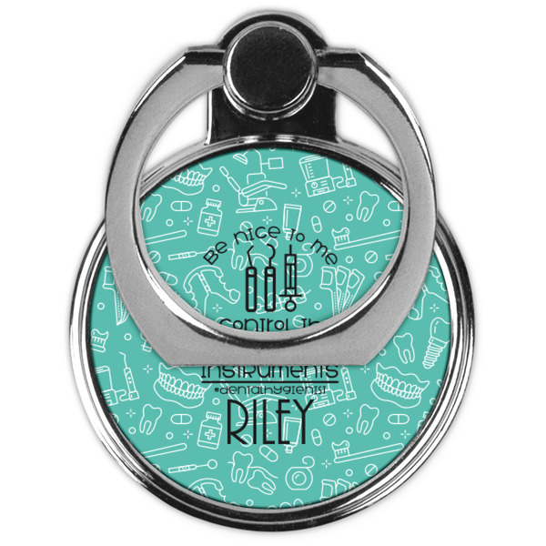 Dental Hygienist Cell Phone Ring Stand & Holder - Front (Collapsed)