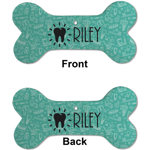 Dental Hygienist Ceramic Flat Ornament - Bone Front & Back (APPROVAL)