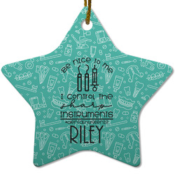 Dental Hygienist Star Ceramic Ornament w/ Name or Text