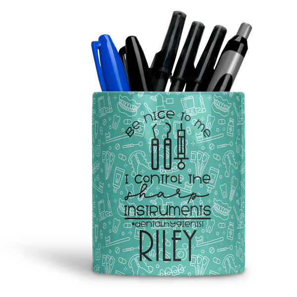 Custom Dental Hygienist Ceramic Pen Holder