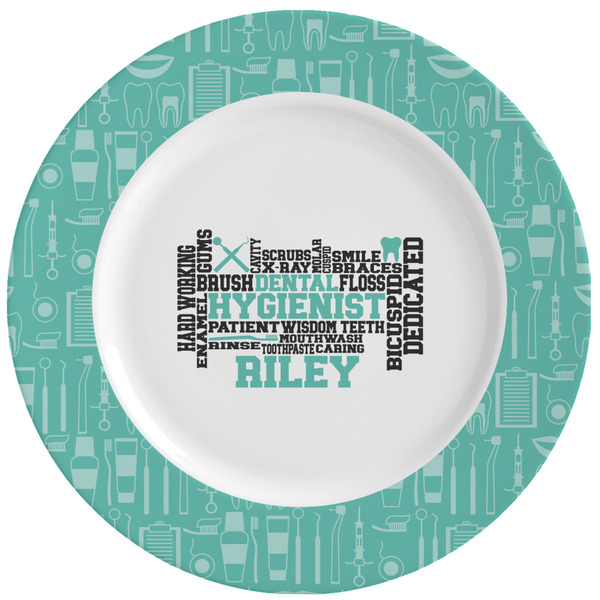 Custom Dental Hygienist Ceramic Dinner Plates (Set of 4) (Personalized)