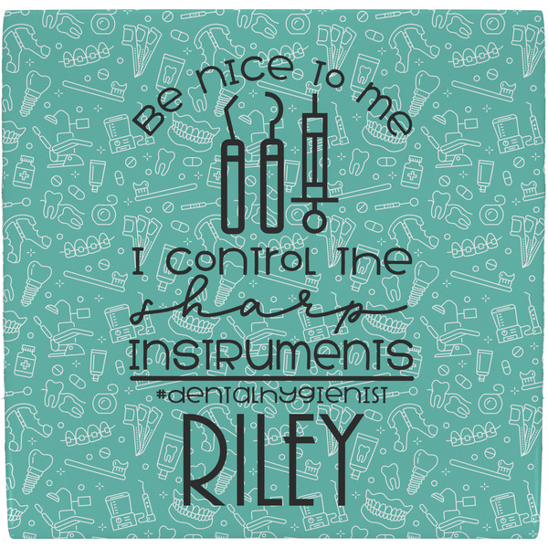 Custom Dental Hygienist Ceramic Tile Hot Pad (Personalized)