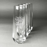 Dental Hygienist Champagne Flute - Stemless Engraved - Set of 4 (Personalized)